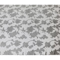 Cloud grey Premium pure Italian silk chiffon fabric with same tone viscose having black metallic lurex in floral design-D10798