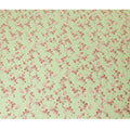 Lime green uragiri cotton voile fabric with same tone jacquard having barn red and black print in floral design-D14325 Regal Fabrics