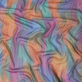 Multicolor Premium pure silk chiffon fabric with gold metallic lurex in stripe design-D12616 Regal Fabrics