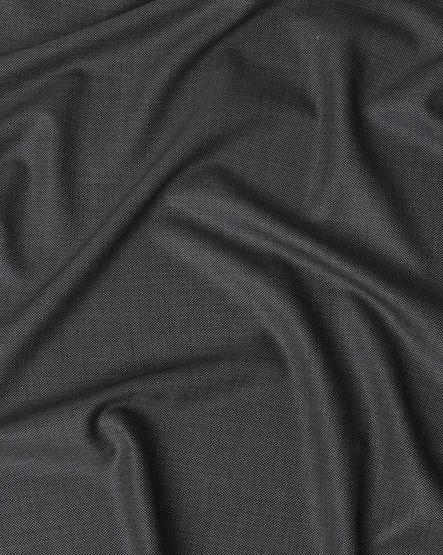 Fossil grey Premium super 130's Australian superfine merino wool suiting fabric with black self design-D11440 Regal Fabrics