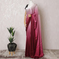 Light pink to maroon Premium pure silk saree having stone work in Ombre design-D15505