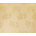 Dull gold synthetic chiffon fabric with copper metallic lurex in floral design-D8679