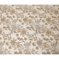 قماش فيسكوز إيطالي فاخر باللون البيج اللاتيه بنفس اللون، طباعة باللون الأسود والبني الشاحب بتصميم الأزهار-D12528