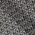 Black cotton voile fabric with beige print in floral design-D15145