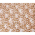Brown cotton satin fabric with multicolor print in floral design-D15259 - Regal Fabrics