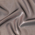 قماش شيفون حريري فرنسي (فرنساوي) ممتاز بلون بني نحاسي مع نفس اللون المعدني لوركس-D12708