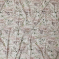 Moss green cotton lawn fabric with same tone and neon green print in abstract design-D9016 Regal Fabrics