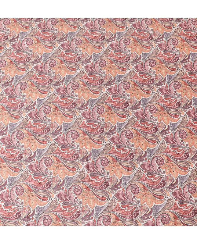 Multicolor synthetic modal satin fabric in abstract design-D15019 Regal Fabrics