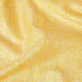 Mustard yellow tussar silk fabric with off white embroidery in fancy design-D6436