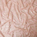 Light peach Premium pure silk chiffon fabric with gold metallic lurex in fancy design-D13275