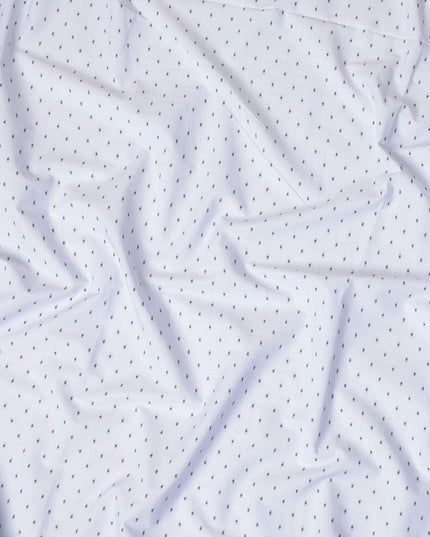 قماش القمصان القطني 100% باللون الأزرق الفاتح مع جاكار باللون الأزرق الداكن بتصميم منقط-D7285