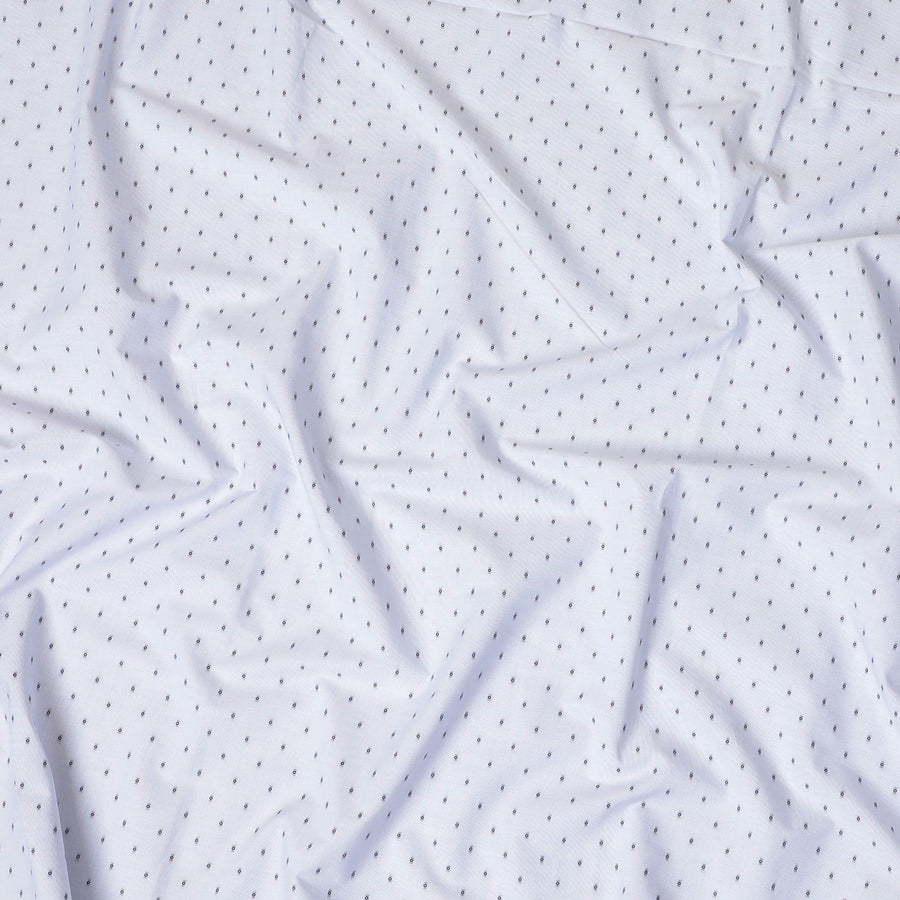 قماش القمصان القطني 100% باللون الأزرق الفاتح مع جاكار باللون الأزرق الداكن بتصميم منقط-D7285