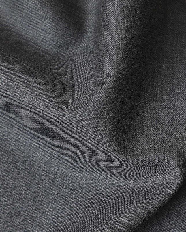 Cloud grey plain Premium super 130's Australian superfine merino wool suiting fabric-D11442