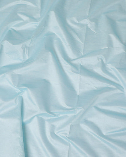 Sky blue Plain synthetic brocade fabric-D14146