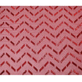 Crimson red premium pure silk chiffon fabric with same tone sequins embroidery in geometric design-D13624 Regal Fabrics