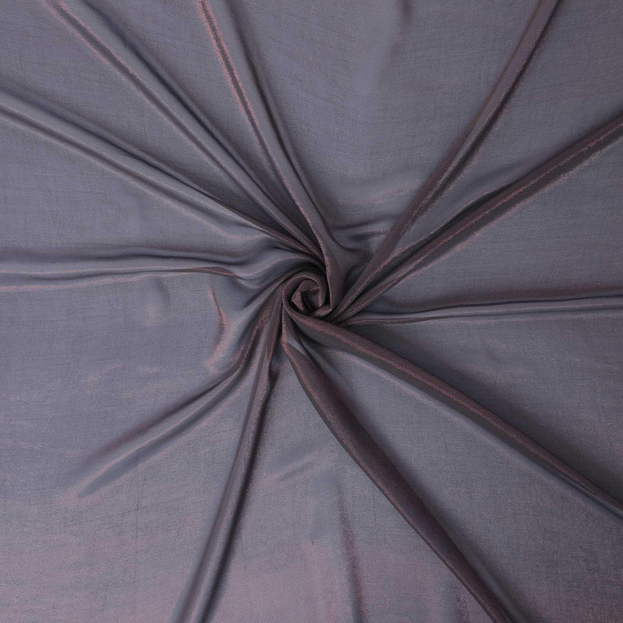 Ash grey synthetic chiffon fabric with light pink metallic lurex in plain design-D13296 Regal Fabrics