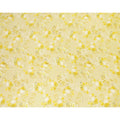 Laguna yellow viscose modal satin fabric with off white and light mustard print in floral design-D7425