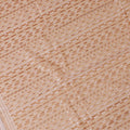 White Premium Wedding French chantilly lace fabric with copper metallic stripe design-D8366