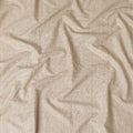قماش حرير التوسار الخالص الفاخر باللون البيج اللاتيه مع تطريز بنفس اللون والترتر بتصميم الأزهار-D15446