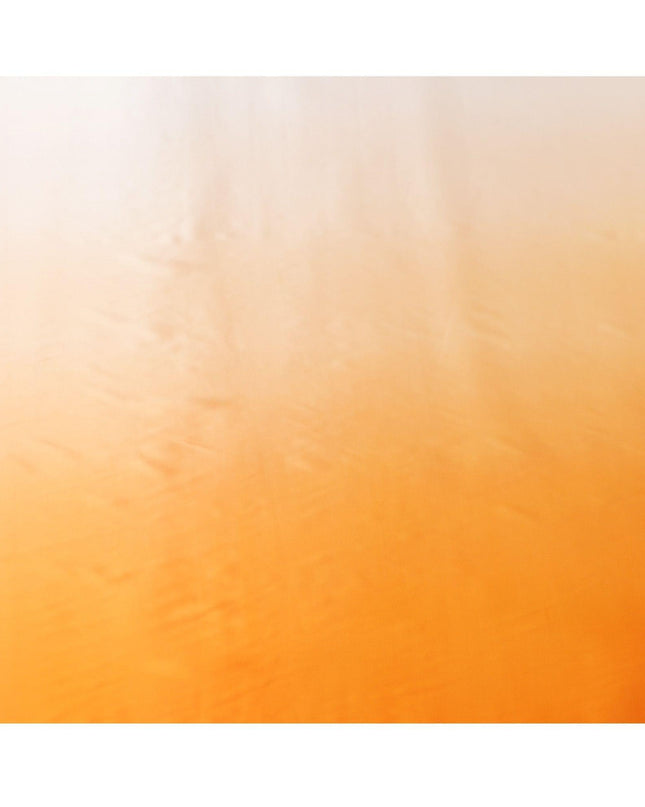 Light orange to orange premium pure silk satin fabric in ombre design-D12502