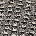 Cream Premium Italian viscose fabric with black print in abstract design-D12362 Regal Fabrics