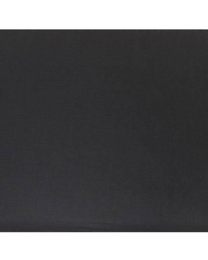 قماش أسود من الصوف الإنجليزي والكشمير من فئة 150 باللون الأسود بتصميم ذاتي -D7262