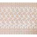 Pale brown, multicolor premium metallic French chantilly lace in floral design-D12303