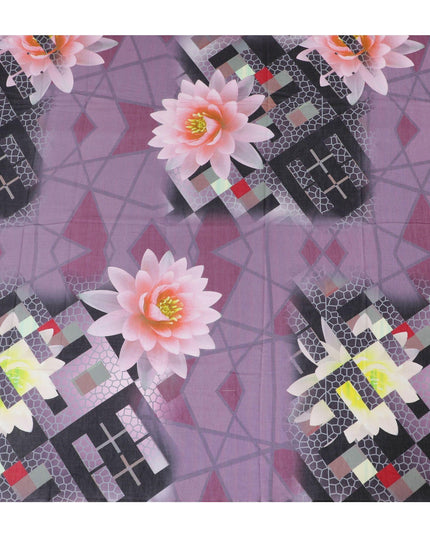 ثوب فوال قطني فاخر متعدد الألوان مطبوع بتصميم زهور-D11613