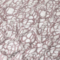 Cream premium pure silk chiffon fabric with rose pink metallic lurex in abstract design-D10540 Regal Fabrics