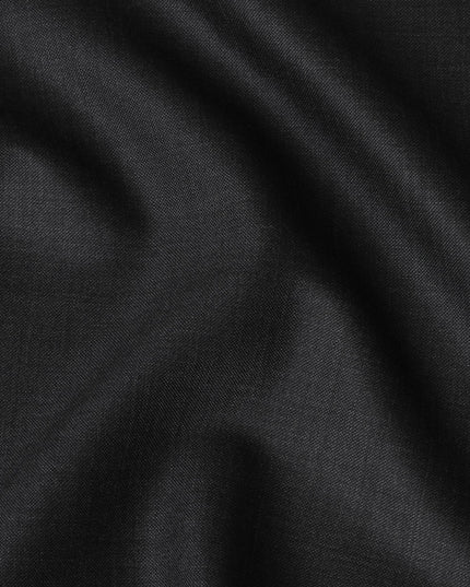 Dark charcoal grey Plain Premium pure Italian all wool suiting fabric-D14805 Regal Fabrics