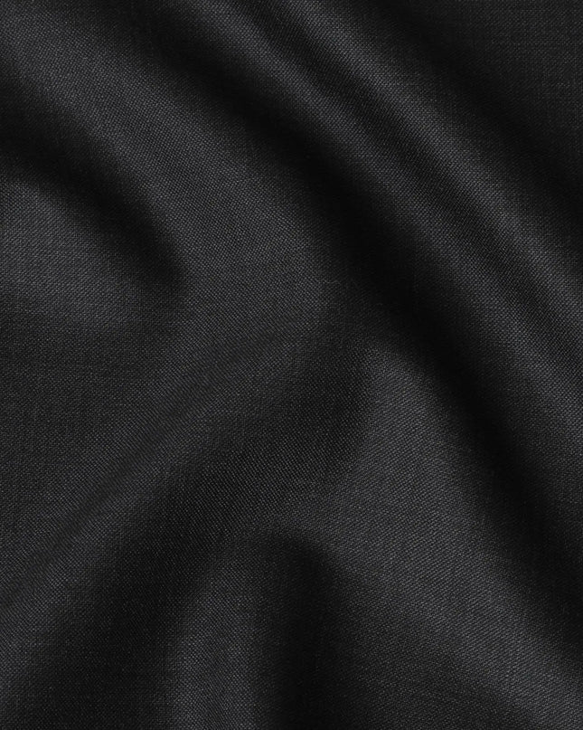 Dark charcoal grey Plain Premium pure Italian all wool suiting fabric-D14805 Regal Fabrics