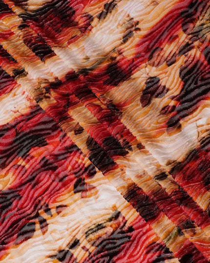 قماش شيفون مخملي حريري نقي ممتاز متعدد الألوان (مكمل ديراك) مع نفس اللون من اللوريكس المعدني بتصميم فاخر-D13831
