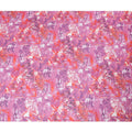 Pink Premium 100% Swiss cotton voile (Sudanese Thobe) fabric with multicolor print in abstract design-D13526 - Regal Fabrics