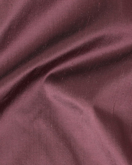 قماش من الحرير الخام الخالص الفاخر باللون العنابي-D12047