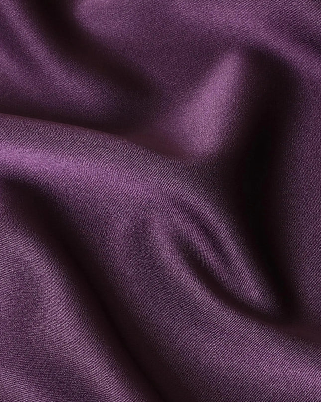 Plum plain pure crepe satin fabric-D7537 Regal Fabrics