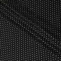 قماش كريب فيسكوز أسود مطبوع مع طبعات بيضاء بتصميم منقط - D11157
