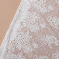 White lace fabric with same tone embroidery in fancy design-D9242 Regal Fabrics
