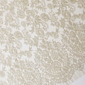 Gold Premium metallic French chantilly lace in floral design-D12296