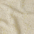 Yellow lace fabric with off white lace net and golden sequins in abstract design Regal Fabrics