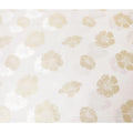 Off white premium pure silk crepe fabric with gold metallic lurex in floral design-D13707 Regal Fabrics