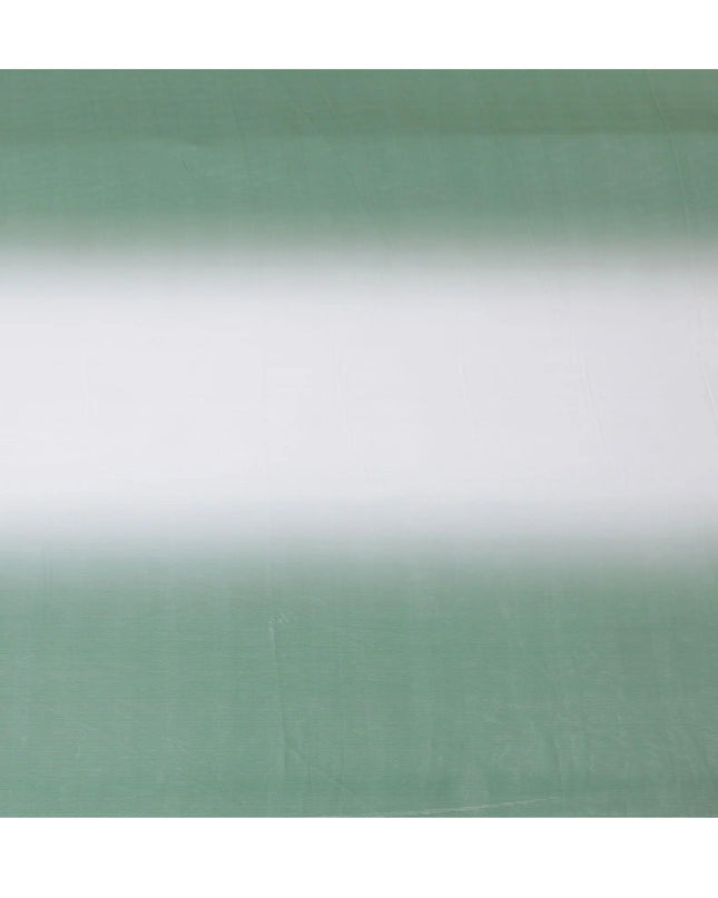 Fern green, white synthetic chiffon fabric with same tone metallic lurex in ombre design-D14452 Regal Fabrics