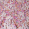 Multicolor mesh tulle fabric with flocking in fancy design-D14033 Regal Fabrics