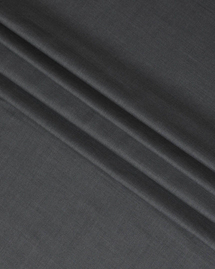 Coin grey plain Premium super 130's Australian superfine merino wool suiting fabric-D11431