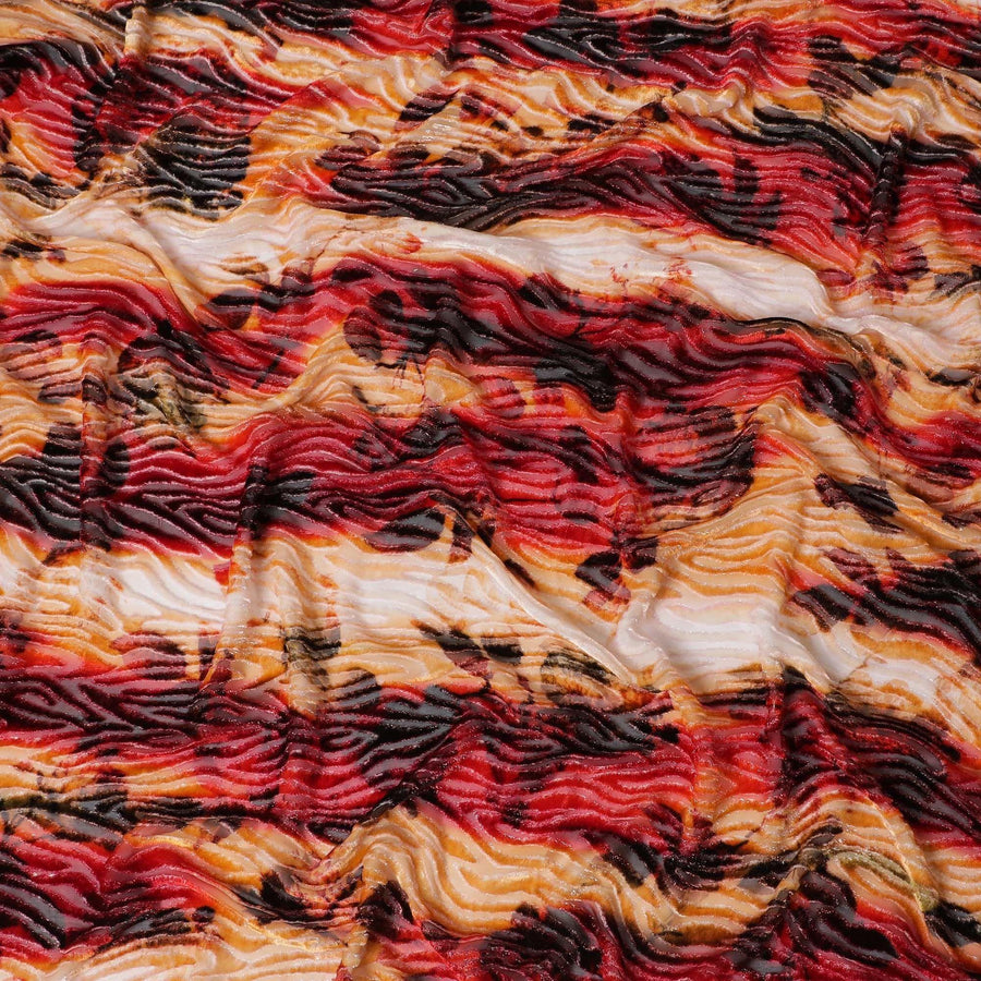 قماش شيفون مخملي حريري نقي ممتاز متعدد الألوان (مكمل ديراك) مع نفس اللون من اللوريكس المعدني بتصميم فاخر-D13831