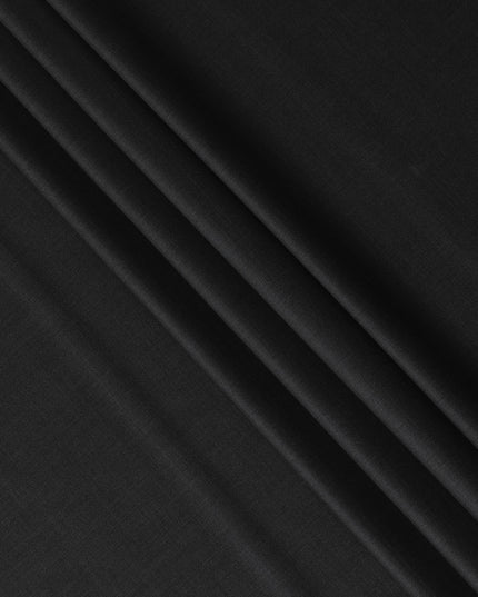 Dark charcoal grey Plain Premium pure Italian all wool suiting fabric-D14805 Regal Fabrics
