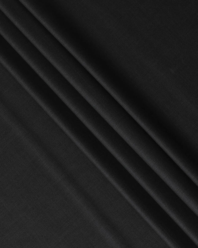 Dark charcoal grey Plain Premium pure Italian all wool suiting fabric-D14805 Regal Fabrics