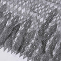 Stone grey nylon tulle fabric with same tone embroidery in fancy design-D11713 Regal Fabrics