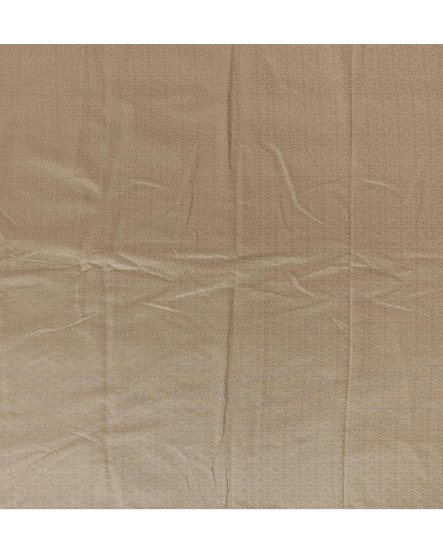 Wood brown synthetic brocade with same tone lurex in abstract design-D11352 Regal Fabrics
