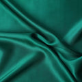 Emerald green plain premium 100% pure silk satin fabric-D13304