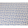 Latte beige sustainable Tencel rayon fabric with azure blue and baby blue print in fancy design-D10654